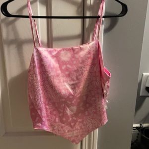 Large Rue21 Hot Pink Tie Bandana Top